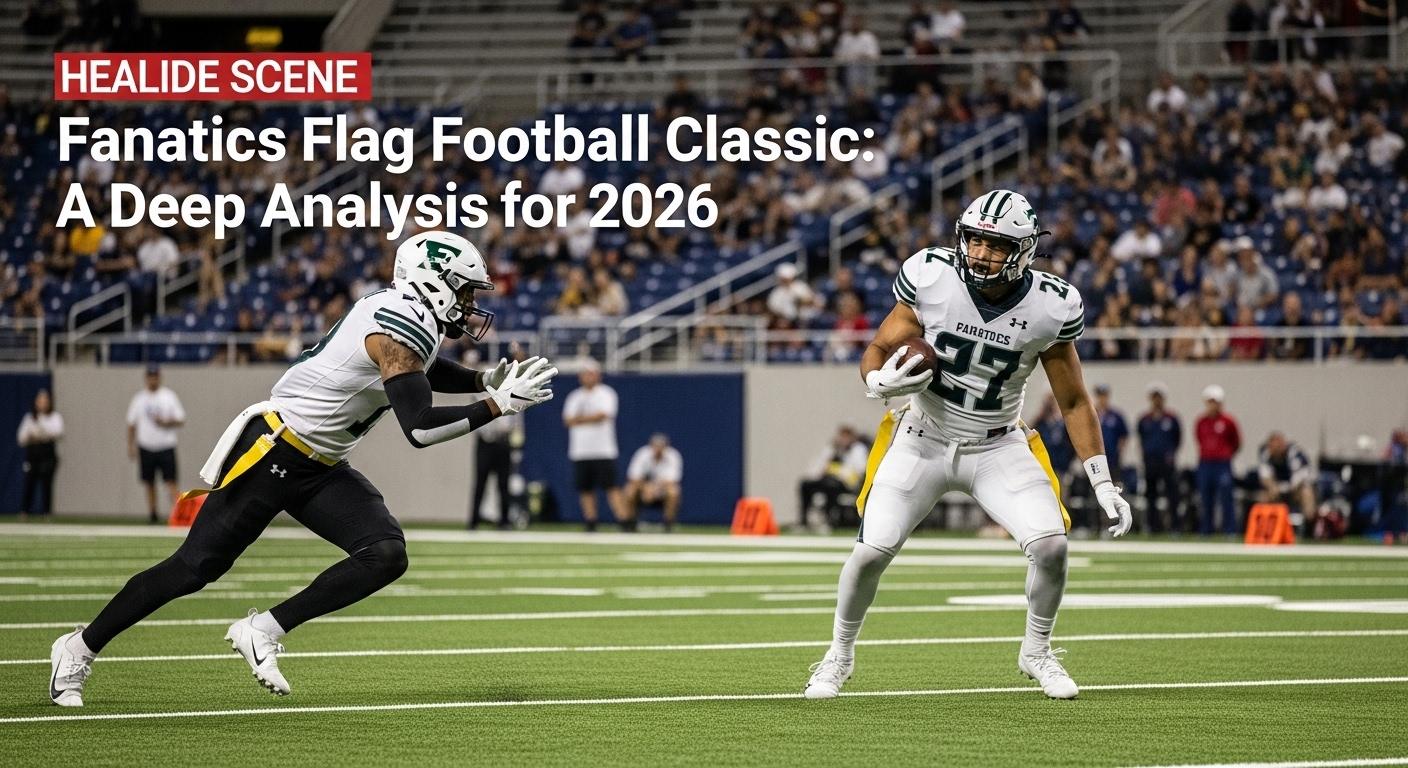 Fans and players at a flag football event related to the Fanatics Flag Football Classic