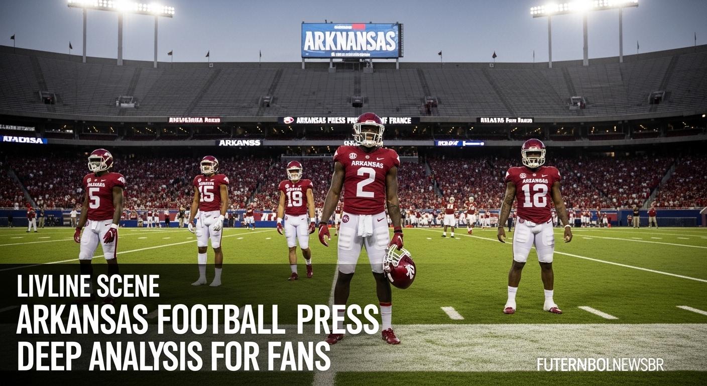 Analyst reviewing a football press conference in a newsroom setting.