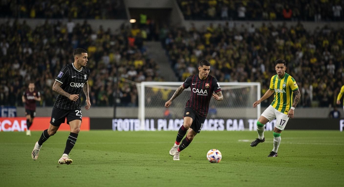 Brazilian analyst evaluating CAA Fall Honor Roll coverage in a newsroom.