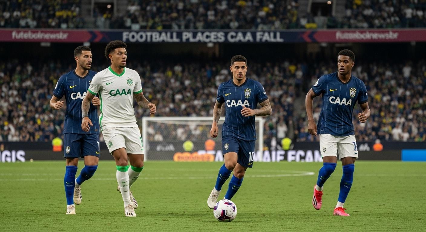 Brazilian analyst evaluating CAA Fall Honor Roll coverage in a newsroom.