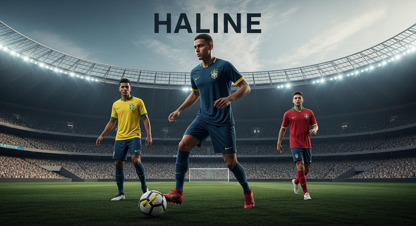 Graphic representation of the Brazilian Football Shirts Icon with yellow-green jersey