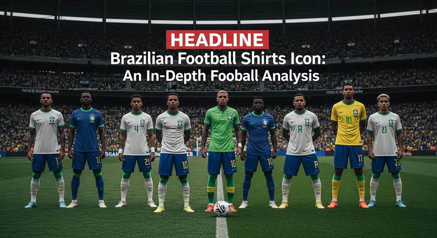 Close-up of Brazil national football team jersey representing the Brazilian Football Shirts Icon concept with a cheering