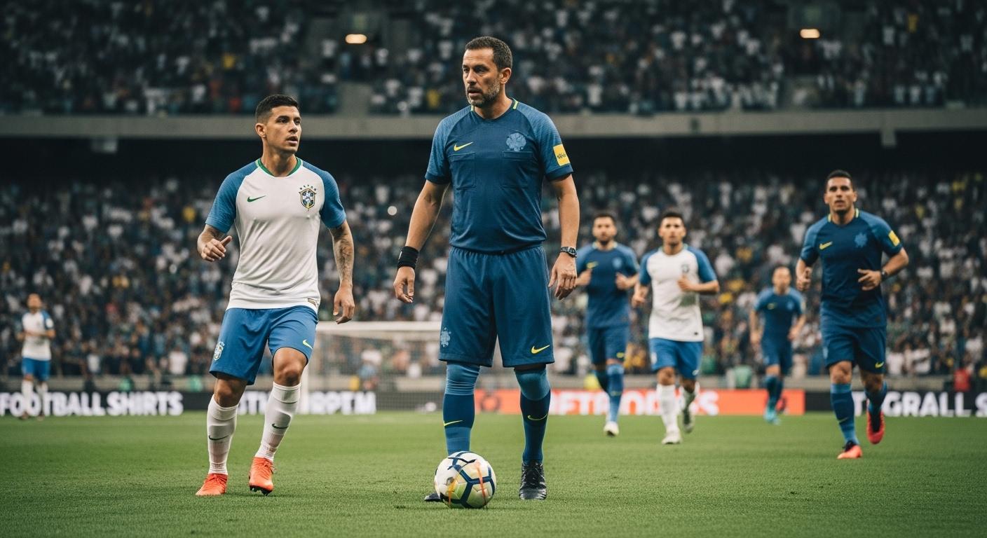 Brazilian national team jerseys history collage showing yellow kits and crest.