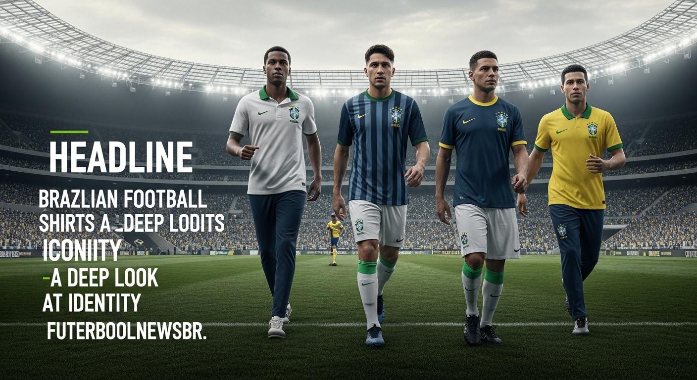 Editorial illustration of Brazil's iconic football shirt, yellow with green trim, symbolizing national identity.