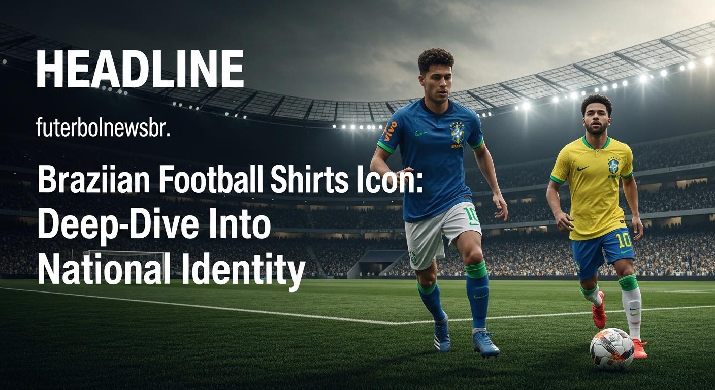 Brazilian national team jersey in yellow and green on a stadium backdrop