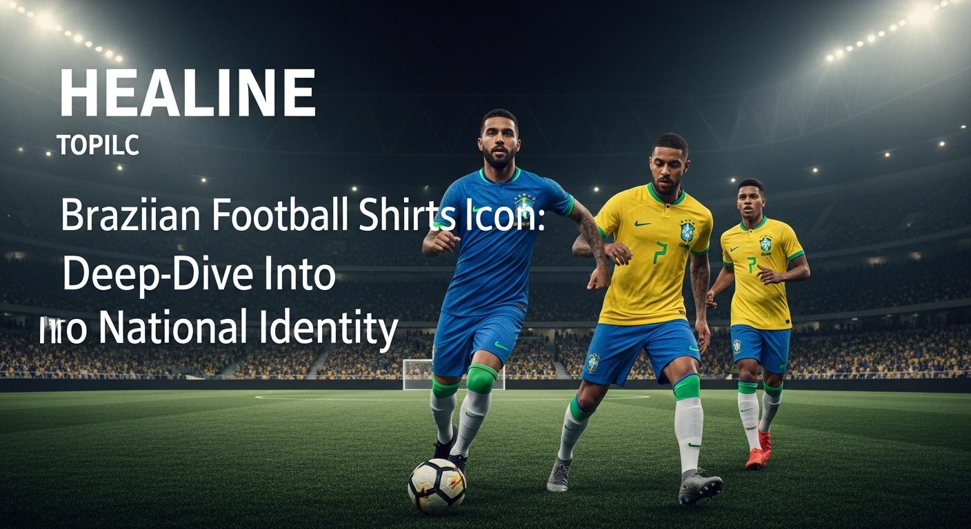 Brazilian national team jersey in yellow and green on a stadium backdrop