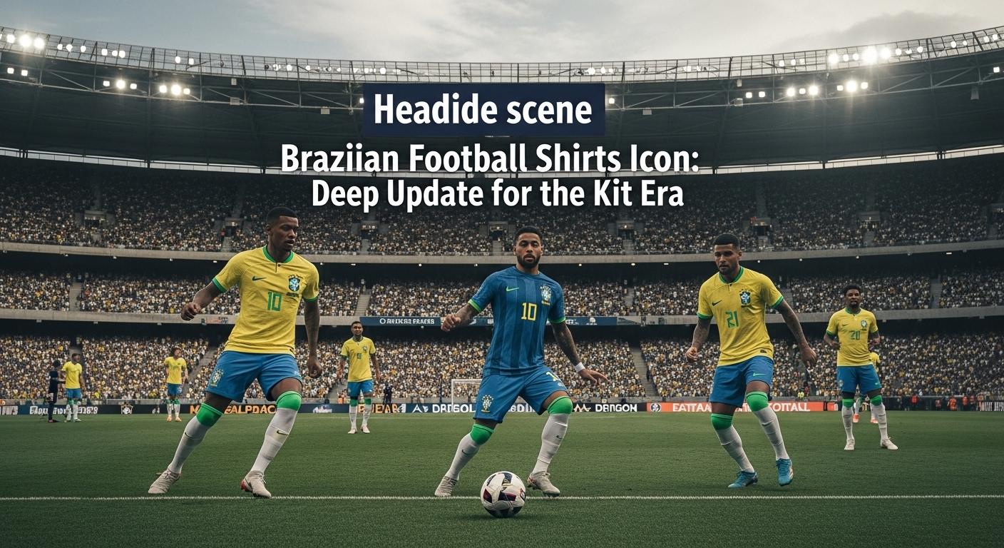 Graphic illustration of the Brazilian Football Shirts Icon concept jersey design