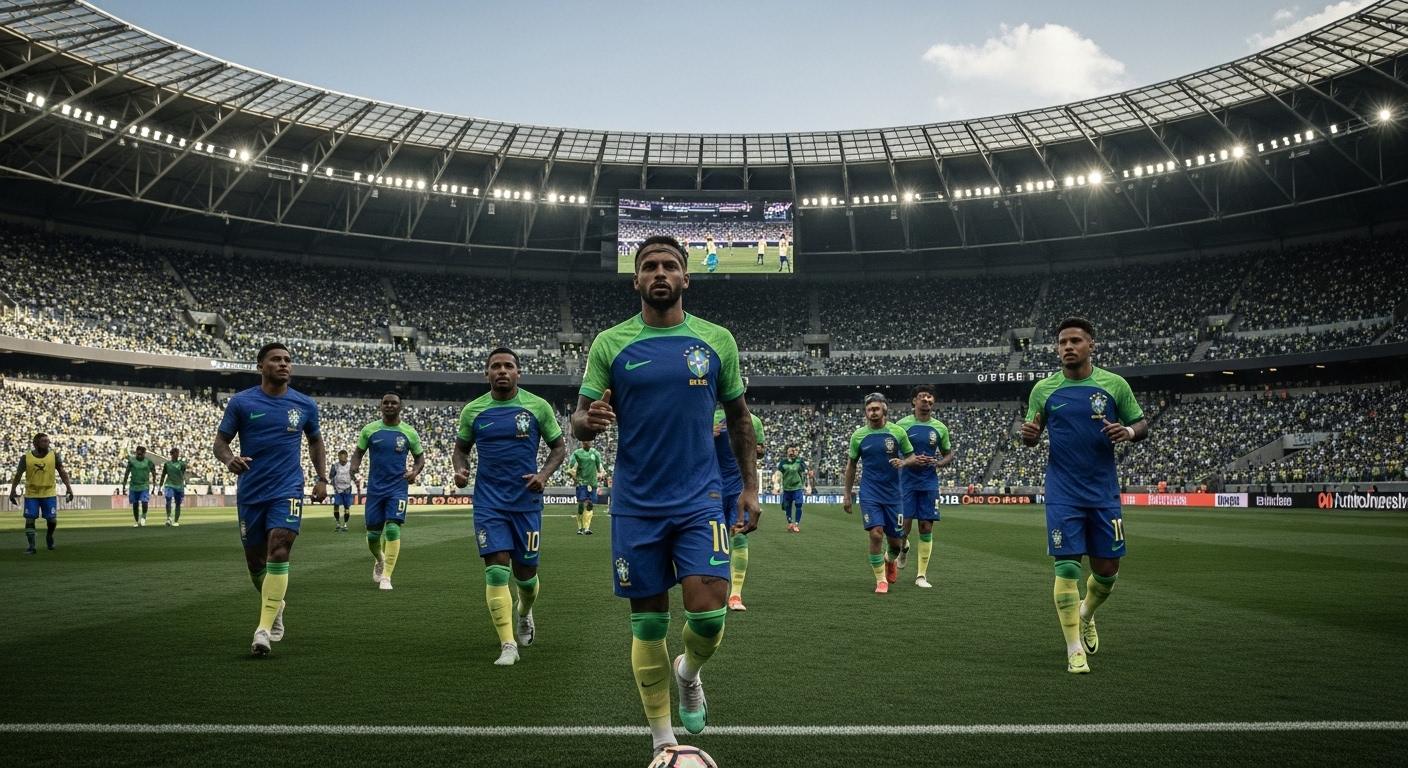 Editorial illustration of a Brazilian football shirt representing the iconic jersey.