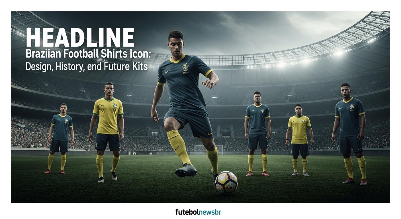 Brazilian football shirt icon on field during a match